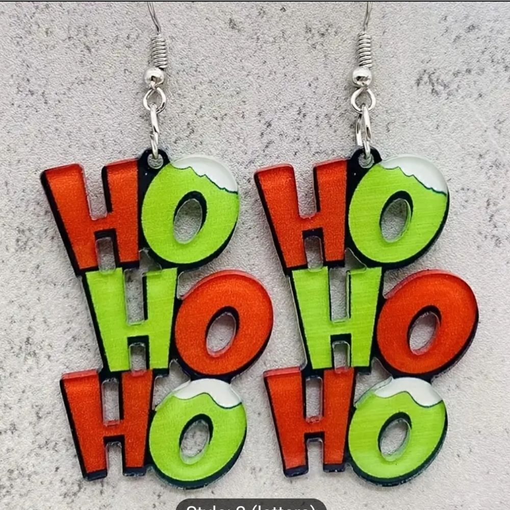 Christmas HO HO Earrings
